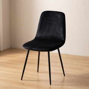 Housse de chaise en velours noir