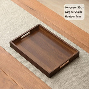 Plateau bambou noyer taille XL (35×25 cm)
