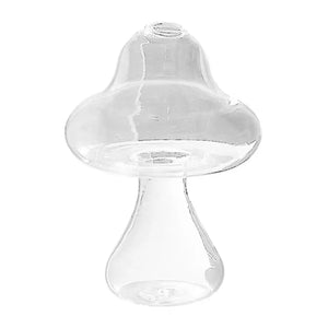 Vase champignon Clochette en verre transparent, forme cloche élégante