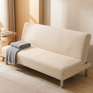 Housse de canapé-lit futon jacquard coloris beige