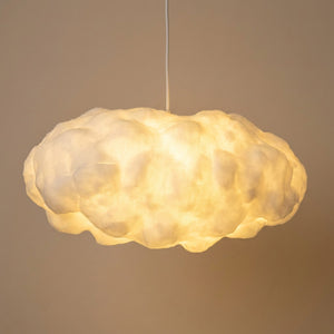 Suspension nuage modèle Tissu lumineuse allumée