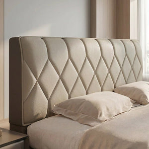 Housse de tête de lit capitonnée couleur beige