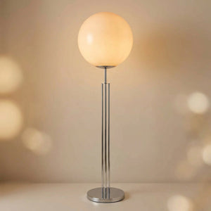Lampadaire globe sur socle – 1 boule crème 120 cm