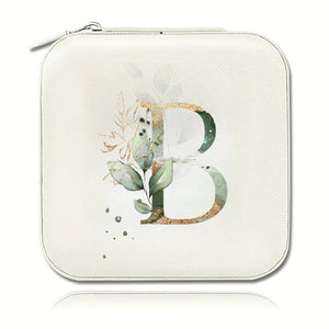 Boîte à bijoux initiale B motif floral