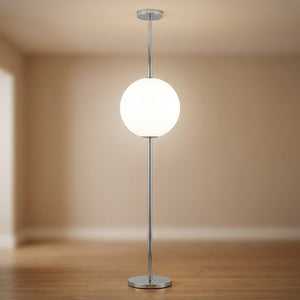 Lampadaire plafond-sol à boule – 1 boule blanc 410 cm