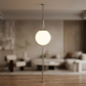 Lampadaire plafond-sol à boule – 1 boule blanc ajustable 250-280 cm