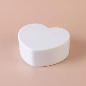 Boîte à bijoux cœur blanche fermée