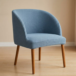Housse de chaise ronde couleur bleue