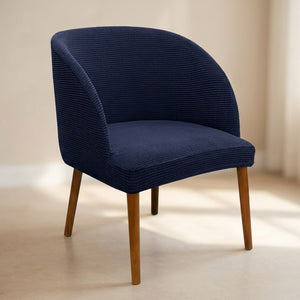 Housse de chaise ronde couleur bleu foncé
