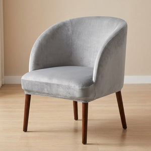 Housse de chaise en velours couleur grise