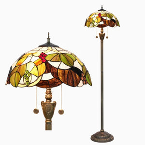 Lampadaire style Tiffany motif Automne