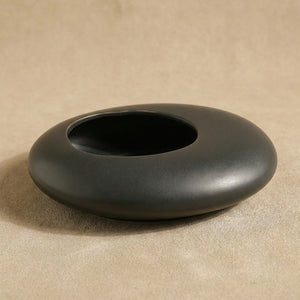 Vase céramique noir 23 x 6 cm