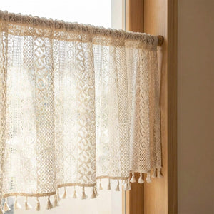 Rideau dentelle beige photo variante couleur
