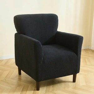 Housse de fauteuil club coloris noir