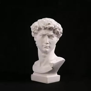 Buste de David Blanc résine décoration