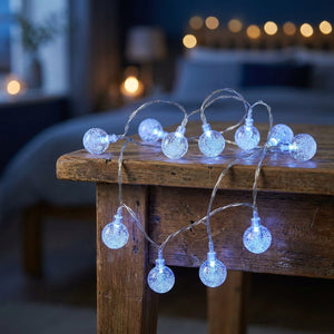 Guirlande lumineuse boule à bulles LED en variante bleue