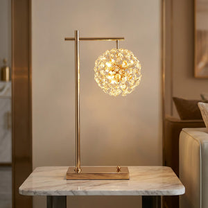 Lampe de table en cristal doré modèle Bras horizontal architectural