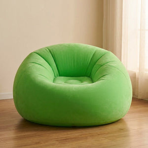 Pouf gonflable fauteuil rond coloris vert