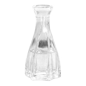 Vase en verre vintage transparent modèle Évasé à col évasé lisse