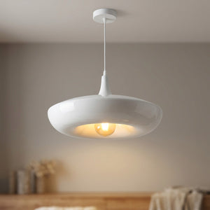 Suspension jardinière lumineuse blanche E27 design nordique