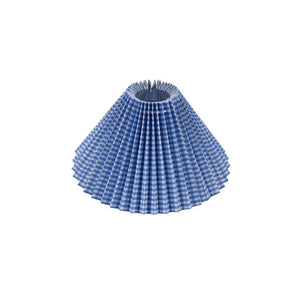 Abat-jour plissé tissu Bleu vichy