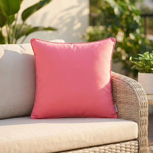 Housse de coussin extérieur couleur rose foncé
