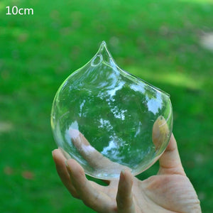 Vase boule en verre suspendu décoration intérieure bohème