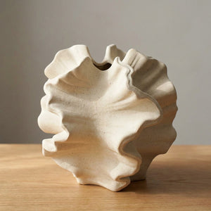 Vase corail céramique beige format S