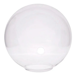 Vase mural boule en verre transparent fond blanc produit seul