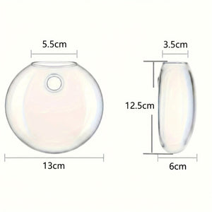 Dimensions du vase mural en centimètres diamètre 13cm ouverture 5,5cm profondeur 6cm hauteur 12,5cm