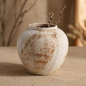Vase en céramique wabi sabi modèle rond 23 cm de diamètre