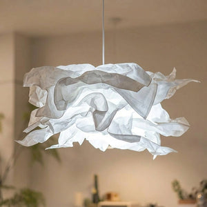 Lustre nuage en papier avec lumière blanche froide