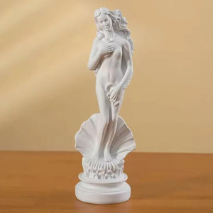Figurine Vénus sculpture résine blanche vue frontale