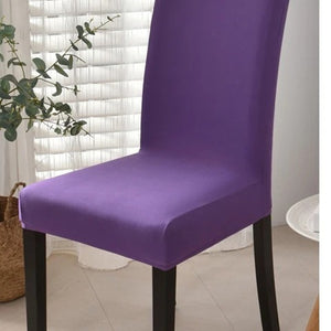 Housse de chaise de salle à manger violette