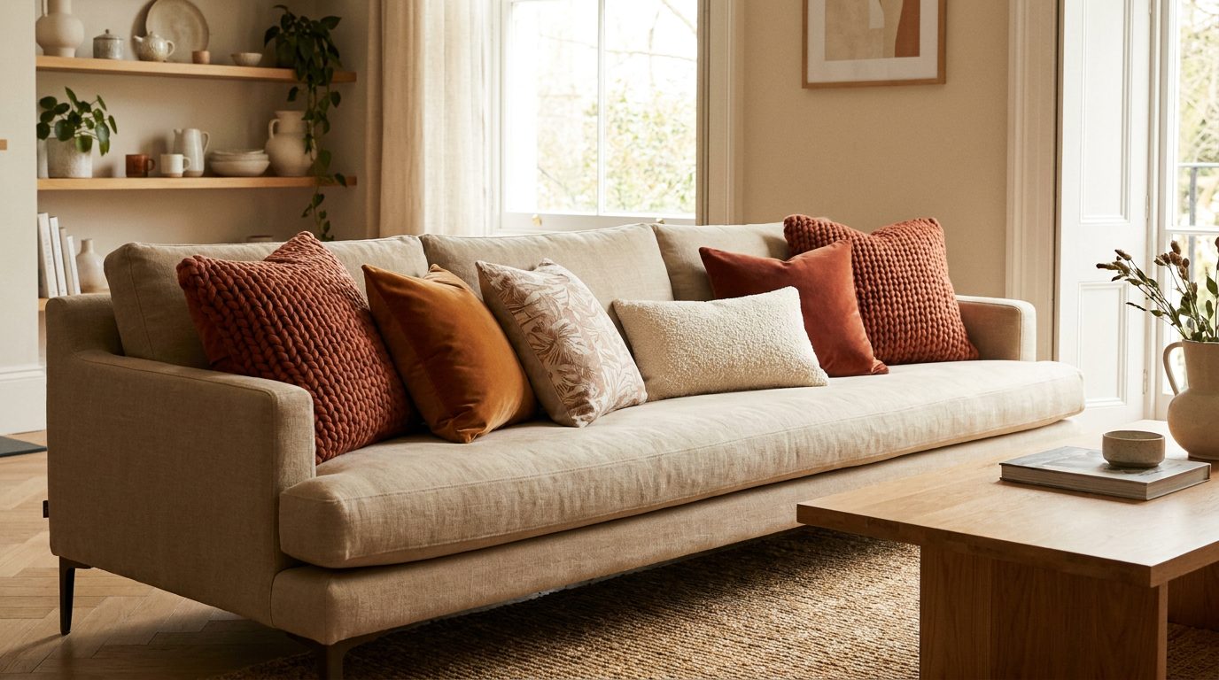 Coussins déco : comment bien les associer sur un canapé