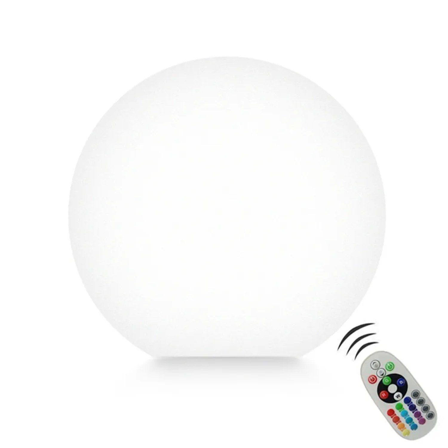 Boule lumineuse LED blanche avec sa télécommande RGB 16 couleurs
