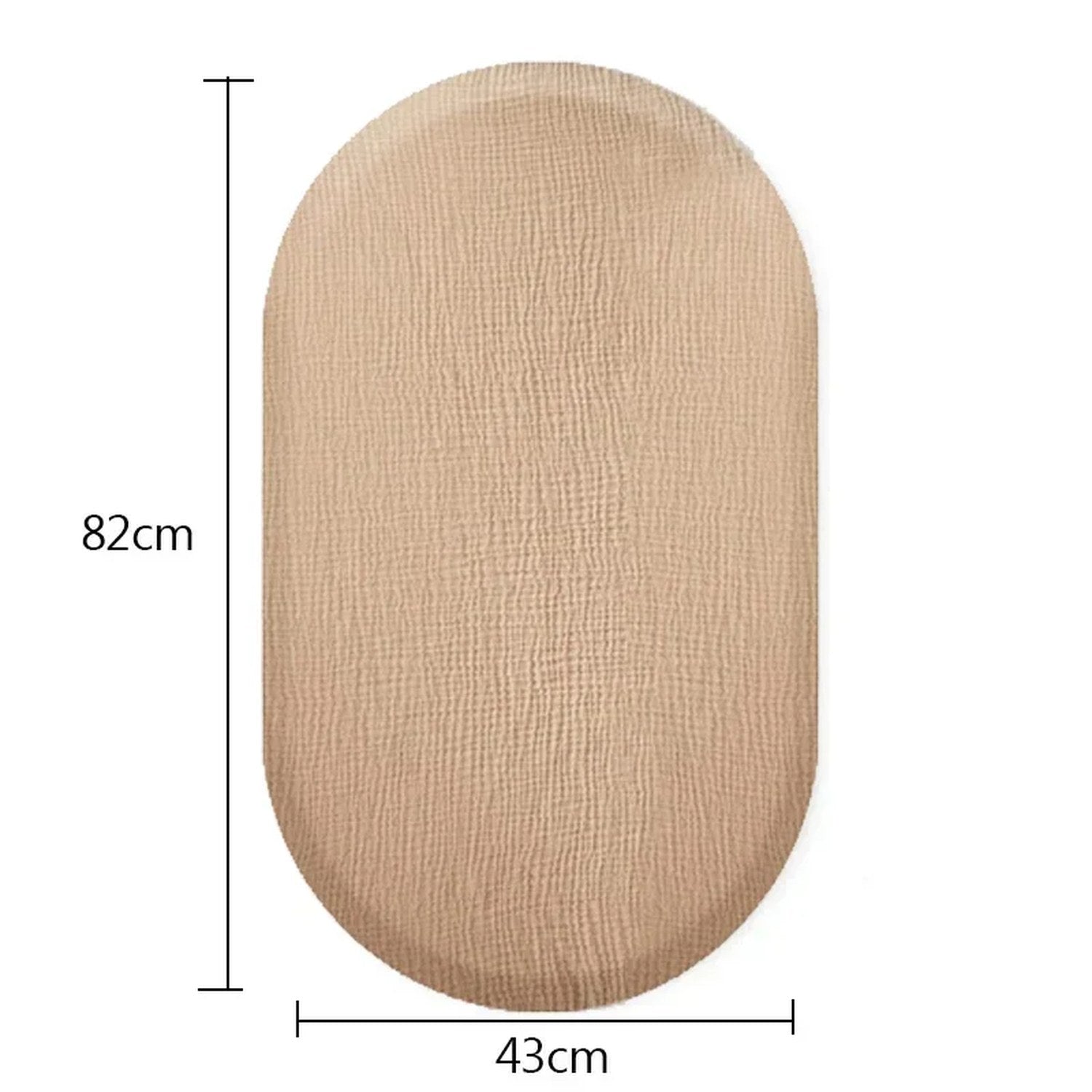 Dimensions de la housse de matelas à langer 82 x 43 cm