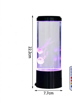 Dimensions de la lampe méduse USB 22,2 cm de hauteur et 7,7 cm de diamètre