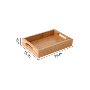 Dimensions du plateau en bambou taille S 20 x 15 x 4 cm