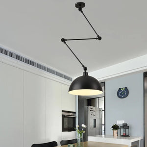 Lampe suspension aluminium noire cuisine style nordique