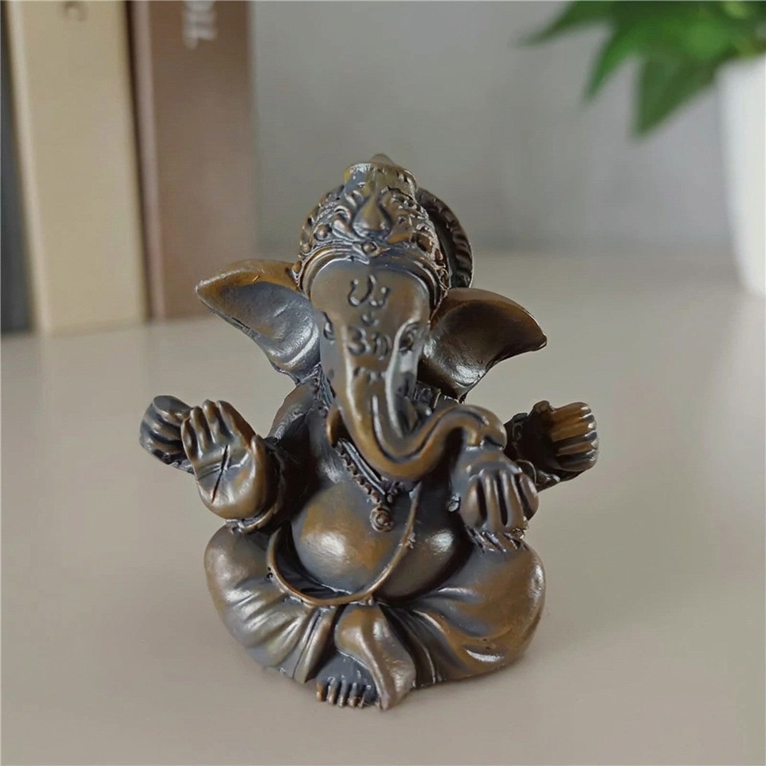 Figurine Ganesha résine marron