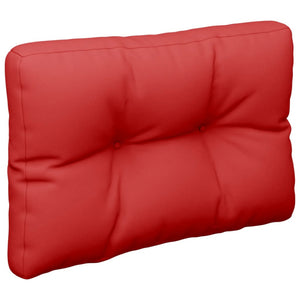 Un coussin de palette design minimaliste rectangulaire avec capitonnage central et rembourrage épais, conçu pour s’adapter à un canapé en palettes et créer un coin détente confortable.
