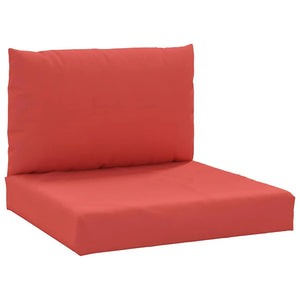 Coussin de palette doux et imperméable composé d’une assise épaisse et d’un dossier droit assorti, présenté seul sur fond clair avec une surface lisse et structurée.