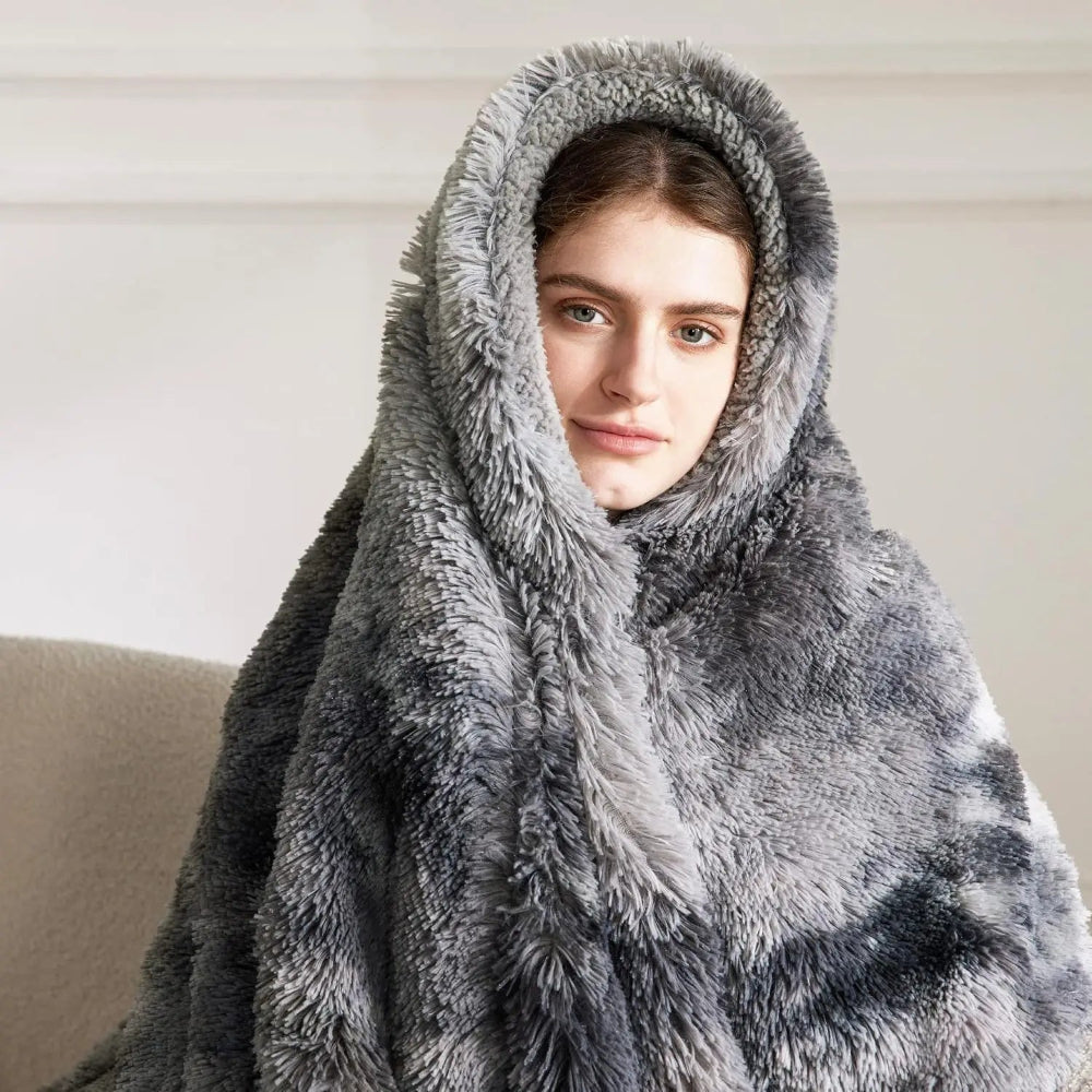 Plaid en fausse fourrure ultra douce et chaude
