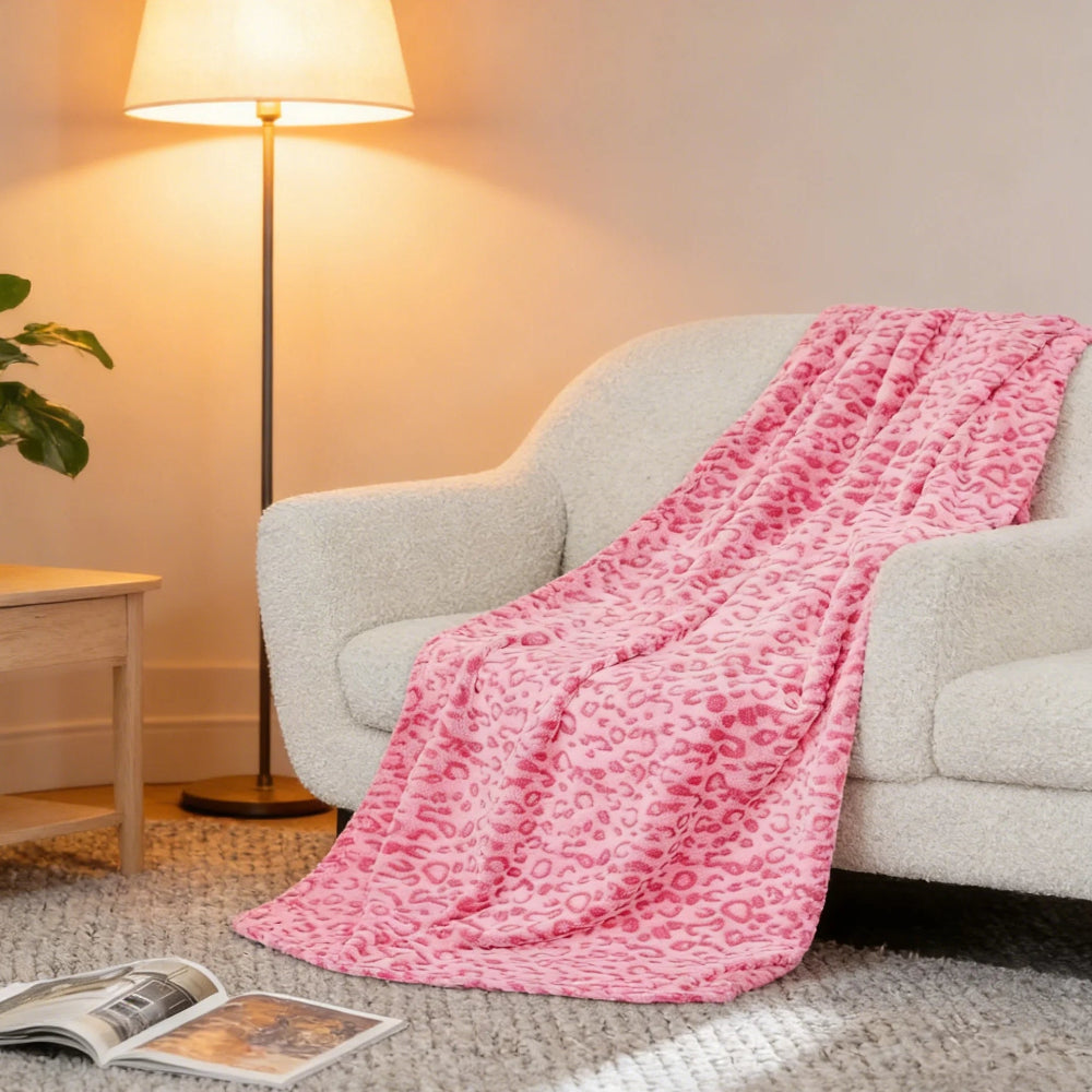 Plaid  léopard ultra moelleux et douillet