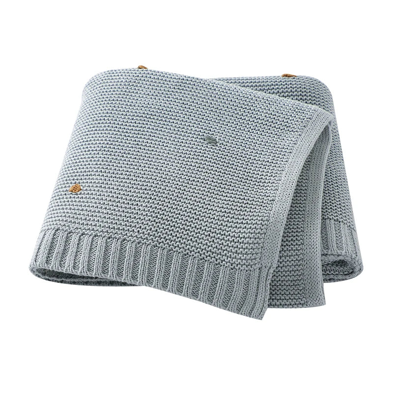Couverture bébé au crochet à pois