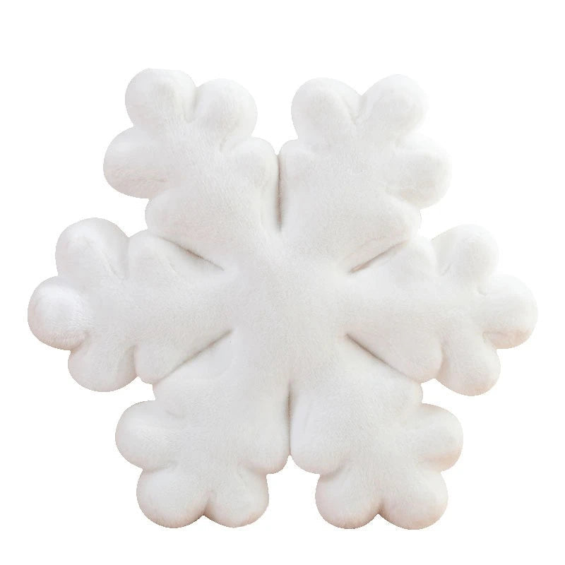 Coussin Noël doux en forme de flocon de neige