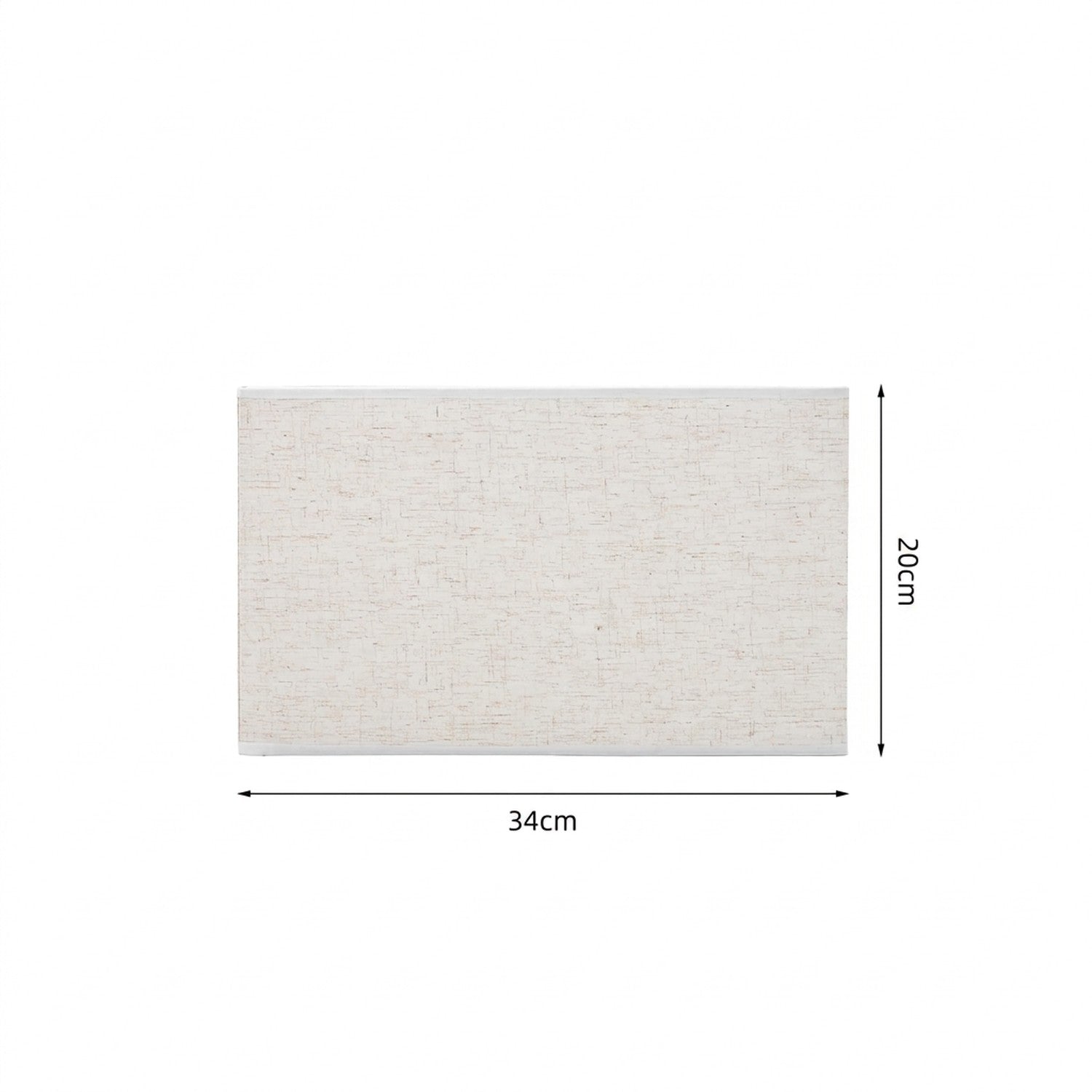 Dimensions de l abat-jour rectangulaire 34 cm sur 20 cm