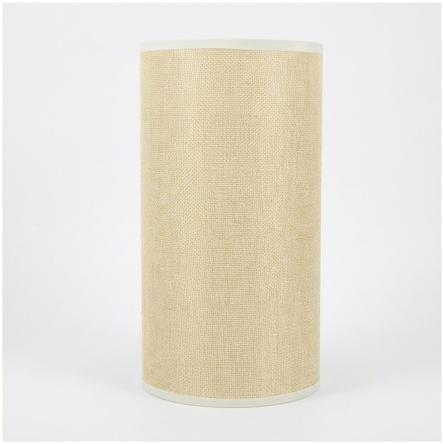 Abat-jour cylindrique en lin Beige, couleur naturelle chaude