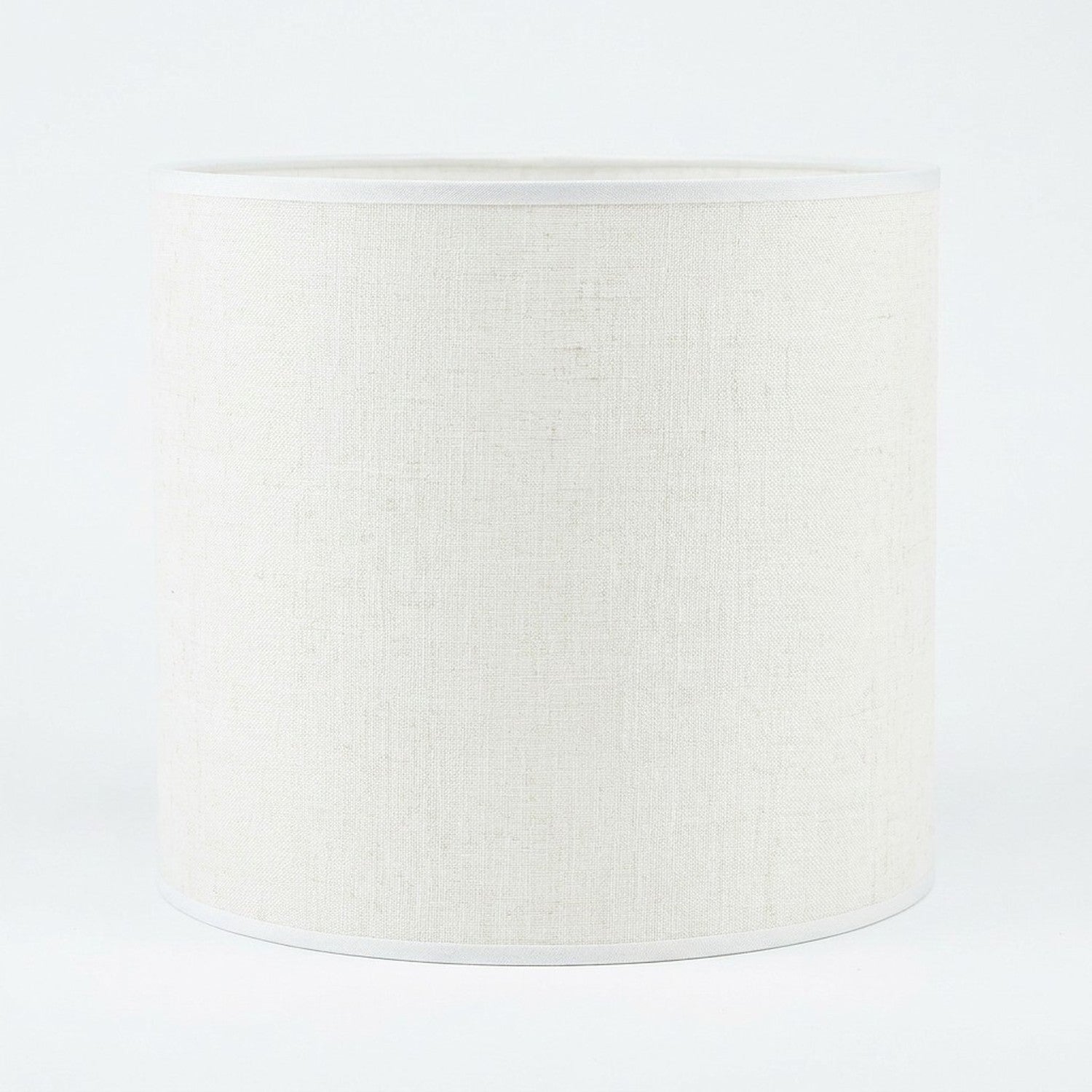Abat-jour cylindrique en lin Blanche, couleur blanche crème pure